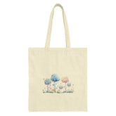 Watercolor Floral Tote Bag, Pastel Flower Design, Whimsical Garden Art, Cute Canvas Bag, Everyday Tote, Book Bag, Shopping Bag - Tawshia